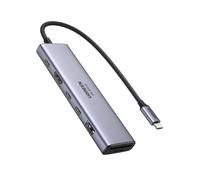 Hub USB-C Ugreen Revodok 7 en 1 HDMI 4K60Hz 2xUSB-C3.2 USB-A3.2 SD/TF PD100W Gris