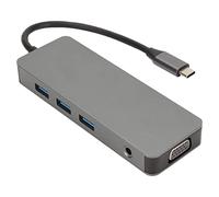 Hub USB C, USB C 10 in 1, trasferimento dati 5 Gbps, risoluzione Uhd 4K 30 Hz, velocità di lettura e scrittura 480 MB/s, USB 3.0 per il collegamento di disco rigido, mouse, unità flash, ecc.