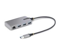 StarTech.com Hub USB a 3 porte con Ethernet - Hub USB 3.0 5Gbps alimentato via bus - Hub splitter USB-A a 3x USB-A portatile pe