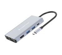 Hub USB Conceptronic 110519307101 Grigio 100 W