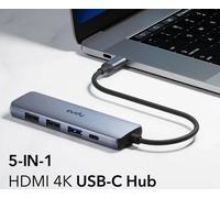CUDY UH405 - 5-IN-1 USB-C HUB WITH 4K HDMI