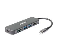 Hub USB - D-Link - DUB-2327 - 4K Ultra HD - USB-C - HDMI - Plug & Play