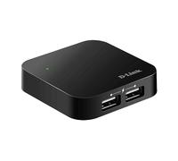 D-LINK DUB H4 - USB 2.0 4-port hub with power supply unit, black