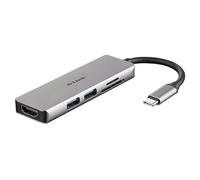 D-Link DUB-M530 replicatore di porte e docking station per notebook Cablato USB 3.2 Gen 1 (3.1 Gen 1) Type-C Alluminio, Nero