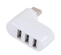 Hub USB dal design compatto, hub portatile e girevole per PC e laptop, splitter USB 2.0 a 3 porte plug and play con trasmissione stabile e larghezza