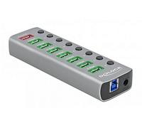 HUB USB DELOCK a 7 porte USB 3.2 Gen 1 Grigio