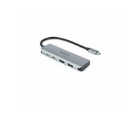 Hub Dicota 4 porte 10 Gbps USB Type-C D32061 alluminio argento