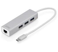 DIGITUS HUB USB-C CON 3 PORTE USB 3.0 + PORTA DI RETE LAN GIGABIT Quantita min. 1