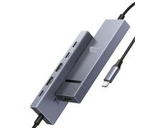 Hub USB DisplayPort da tipo C a DP 4K60Hz 10 Gbps Porte dati USB AC Carica PD100W compatibile con il laptop(6-in-1 DP)