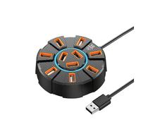 Hub USB Dock di espansione Con Luce Cavo 120cm Estensione USB Trasferimento Dati Expander 10 Porte USB Docking Station