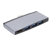 Hub USB Docking Station per Microsoft Surface Pro, dock di estensione 6 in 1 in lega di alluminio con adattatore HDMI 4K, lettore di schede SD e TF,