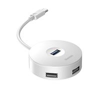 Hub USB e hub USB C a multi USB 3.0 splitter USB 3.0 per MacBook Pro Air computer portatile 4 porte multiple USB tipo C HUB (colore: bianco-tipo-C)