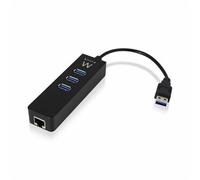 Hub USB Ewent AAOAUS0127 3 x USB 3.1 RJ45 Plug and Play