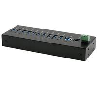 EXSYS EX11230HMS - Hub industriale a 10 porte USB 3.0, 15 kV ESD, da tavolo, a pare