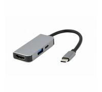 Hub USB GEMBIRD A-CM-COMBO3-02 Argentato 87 W [1 Unità]
