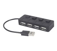 GEMBIRD Hub USB UHB-U2P4-05 Nero