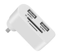 Hub USB Girevole - Mini Hub a 4 Porte - Adattatore ad Alta Velocità 480Mbps - Extender Multifunzione - Splitter USB Portatile | Miniconnettore per notebook, auto, laptop e tablet