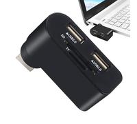 Hub USB girevole - Splitter porta USB a 180° | Splitter USB 2.0 con 4 porte USB di tipo C alimentazione/dati | 480 mbps porta USB rotante Hub USB Extender USB per computer portatile auto desktop PC