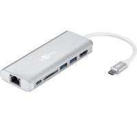 Goobay 76788 6 in 1 Hub USB-C riflette i segnali da USB c a HDMI e dispositivi USB / adatto per laptop, tablet, notebook, monitor, tv, tastiera e per Apple Mac Book e MacBook Pro / argento