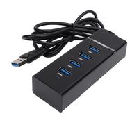 Hub USB, Hub USB 3.0 Multiplo a 4 Porte, Hub Dati USB per Laptop, Hub USB 2.0 a 4 Porte, Sincronizzazione Rapida dei Dati, Ampia compatibilità, Robusto e con Indicatore LED per,