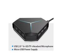 Hub USB Hub USB 3.0 Splitter USB Lettore di Schede Multi USB 2.0/3.0 Docking Station da Tavolo Splitter