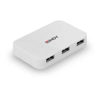 Hub USB Lindy 43143 4 Porte USB 3.2 Gen 1 Type-A 5000 Mbit/s Bianco Plug&Play