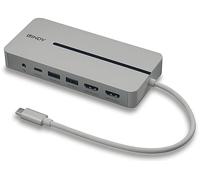Lindy 43360 DST-Mx Duo, Mini Docking Station per Laptop/MacBook USB-C con Sup...