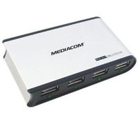 HUB USB MEDI@COM 4PORTE ALLUMINIO M-HU2AP .