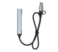 Hub USB multifunzione Adattatore USB C a 4 porte Trasferimento dati ad alta velocità Plug and Play Dimensioni compatte Leggero Dissipazione del