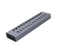 Hub USB Multiplo Presa Di Aggancio Con Interruttore Splitter For Diverse Porte Con Chiave On-off Adattatore For Caricabatterie Con Slot USB 3.0 Multiplo Ampiamente Applicato(13 USB)