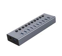 Hub USB Multiplo Presa Di Aggancio Con Interruttore Splitter For Diverse Porte Con Chiave On-off Adattatore For Caricabatterie Con Slot USB 3.0 Multiplo Cassaforte Veloce(10 USB)