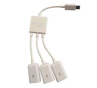 Hub USB Multiport - Hub USB 3 in1 | Hub Multiport Bianco Host Charger Hub per Mouse, Tablet, Computer, Maggior Parte dei