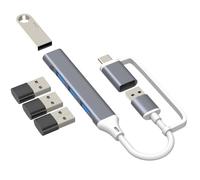 Hub USB multiporta a adattatore USB C per iPhone 17 16 15 Pro MAX per Apple iPad tipo C cavo MacBook OTG 3.0 PC porta accessori hub connettore convertitore doppio compatibile con Samsung