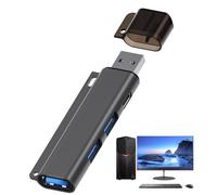 Hub USB multiporta, Extender Splitter USB, Estensione USB con 4 porte, Splitter HUB USB3.0, Hub di estensione, docking station in lega di alluminio, adattatore USB per chiave