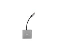 Hub USB NATEC Fowler Mini USB 2.0 Type-C Grigio HDMI USB 3.2 Gen 1 Type-A Type-C