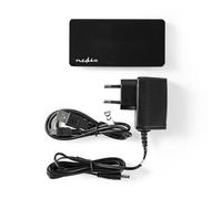 Nedis UHUBU2730BK hub & concentrateur USB 2.0 Noir