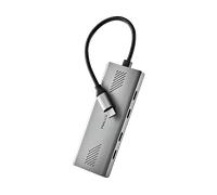 NGS WONDER4-C - Adattatore multiporta USB-C 4 in 1, Hub con 4 porte USB 3.0, ad alta velocità 5 Gbps, compatibile con PC, Mac e tablet, design portatile e leggero, alloggiamento in alluminio, cavo 180