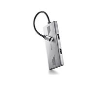 NGS WONDERDUO-C - Adattatore multiporta USB in alluminio 4 in 1, 2 USB-C + 2 USB-A, ad alta velocità 5 Gbps, compatibile con PC, Mac e tablet, design portatile e leggero, alloggiamento in alluminio,