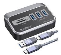 Hub USB, ORICO Hub USB C a lettore di schede SD, Multi USB Adattatore con 0.5m cavo, Sdoppiatore USB da 5 Gbps con alimentazione 5V/2A porta C per PC, laptop, M1 Mac Mini, iMac, MacBook Pro/Air