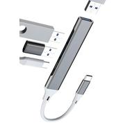 Hub USB OTG 3.0 Adattatore USB C Tipo C Macbook Adattatore Porta Cavo Splitter (4in1) Convertitore Multiporta per iPhone 17 16 15 Pro Max Compatibile con Samsung Galaxy S25 Ultra per Apple per iPad