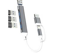 Hub USB OTG Cavo USB C Splitter Adattatore per iPhone 17 16 15 Pro Max per Apple per iPad Compatibile con Samsung Port 3.0 Multi Laptop Multiport Computer Docking Station Lettore di schede Dati