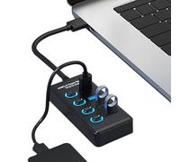 Hub USB per laptop, adattatore per computer splitter USB rapido | Caricatore multiport per espander per porta laptop multifunzionale per tablet per dischi rigidi per telefoni cellulari