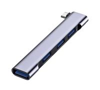 Hub USB per laptop | Adattatore splitter USB Type-C da 4 porte | Expander Fast Multiport USB 3.0 con funzionalità di sincronizzazione dei dati ad alta velocità- per ufficio, lavoro remoto o co