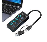 Hub USB per laptop, espansore multiport ad alta velocità Slitter USB | Caricatore multiport per espansore per porte per laptop multifunzionale per tablet per dischi rigidi per telefoni cellulari