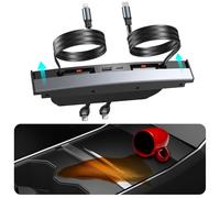 Hub USB per Tesla Model 3 Model Y Impermeabile - Caricabatterie veloce per telefono per accessori modello Y/3 2024 2023 2022 2021 Docking Station retrattile multi porta, console centrale compatibile