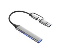 Hub USB portatile a 7 porte in lega di alluminio sincronizzazione dati veloce e ricarica per computer portatile Smartphone PC Più dispositivi USB Hub