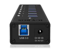 Raidsonic Hub Usb A 3.0 7 Porte Con Alimentatore One Size Black