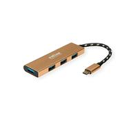 ROLINE Gold USB 3.2 Gen 1 Hub, Cavo di Collegamento Tipo C