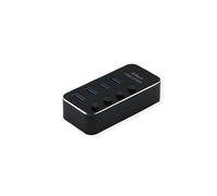 ROLINE Hub per notebook USB 3.2 Gen 1, 4 porte, commutabile singolarmente, nero