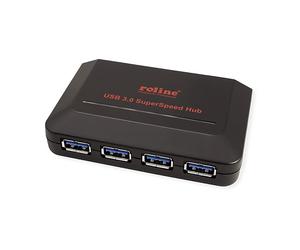 HUB USB ROLINE 3.0 a 4 porte con alimentazione USB 3.2 Gen 1